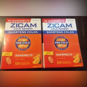 2 Boxes ZICAM COLD REMEDY RAPID MELTS, 56 TABLETS, NEW UNOPENED, EXP 9/24